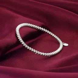 GIVA 92.5 Sterling Silver Twisty Adjustable Bracelet-picture-17