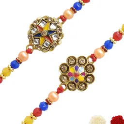 MEIRA JEWELLERY Pack Of 2 Rakhi Gift Set image 4
