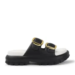 Carlton London Women's Black Casual Sandals image 3