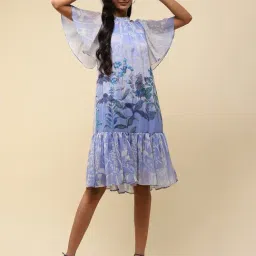 aarke Ritu Kumar Lilac Printed Shift Dress-image-0