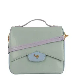 Baggit Mint Textured Small Saddle Handbag-image-37