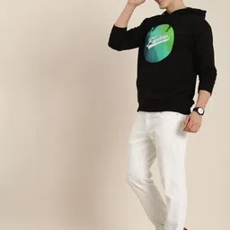 HERE&NOW Typography Printed Hooded Sweatshirt image 4