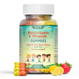 INLIFE Multivitamin Gummies for Kids Teens Men & Women, Daily Gummy Bear Essential Vitamins & Minerals for Healthy Growth, Development, and Immunity - 30 Lemon & Strawberry Flavour Gummies-image-2