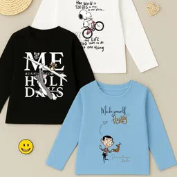DAMN GUD DG Girls Pack of 3 Printed Tshirts-picture-23