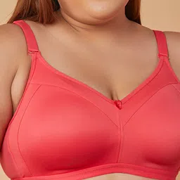 Maashie Pack of 2 Cotton Double Layered Cups Non Padded Non Wired Everyday Minimizer Bra image 2