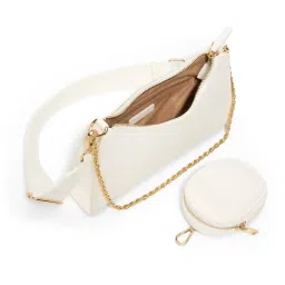 Call It Spring Adreddia Womens White Cross Body Shoulder Bag with Detachable Strap image 3