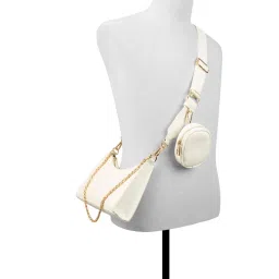 Call It Spring Adreddia Womens White Cross Body Shoulder Bag with Detachable Strap image 4