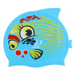 UDKI Cat Design Swimming Cap for Kids (Aqua Blue) 12-image-2