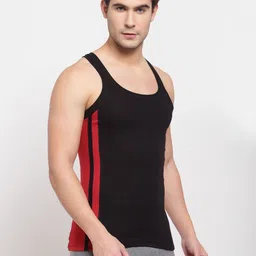 MACHO Pack Of 2 Combed Cotton Assorted Gym Vests image 3