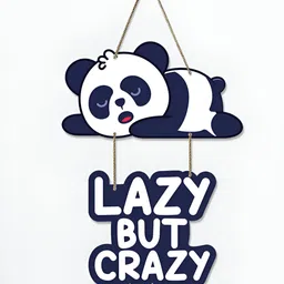 ArtVibes White & Blue Printed Wooden Wall Hanging image 5