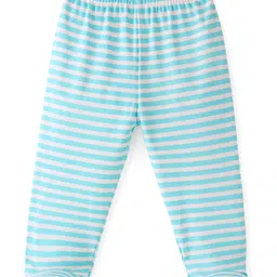 Doodle Poodle 100% Cotton Knit Bear Printed Bootie Leggings Pack of 2- White & Orange image 4