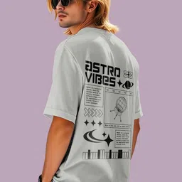 AUSK Typography Printed Round Neck Cotton Oversized T-shirt-picture-45