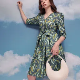 CORSICA Printed A-Line Dress-image-54