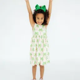STH Girls Green Printed Dress-picture-37