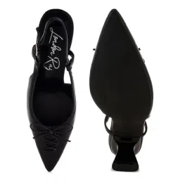 London Rag Women's Black Back Strap Sandals image 3