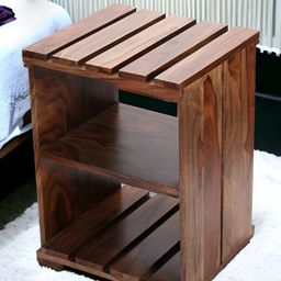 Ikiriya Beige Wood Contemporary Bedside Table-picture-47