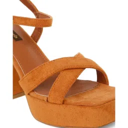 Flat N Heels Women's Tan Ankle Strap Sandals image 4