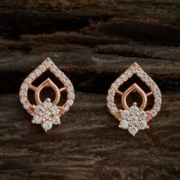 Kushal's Fashion Jewellery White CZ-Jewellery Polished Zircon Stud Earrings-picture-25