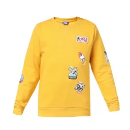 Jack & Jones Junior Yellow Printed Full Sleeves Sweatshirt image 4