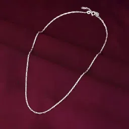 GIVA 92.5 Sterling Silver Ridges of Shine Chain for Womens and Girls-image-76