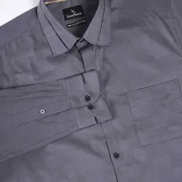 Louis Stitch Grey Cotton Regular Fit Texture Shirt image 4