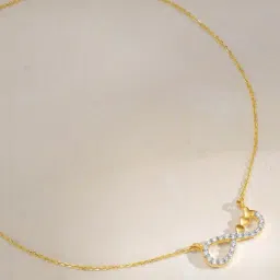 GIVA Lab Grown Diamond 14k (585) Gold Necklace for Women-image-85