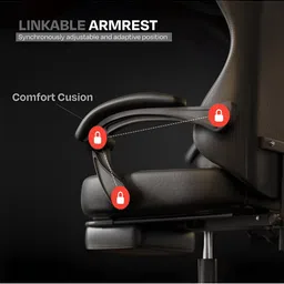 DROGO Auro Gaming Chair With Armrest Adjustable Neck & Lumbar Pillow Gaming Chair image 3