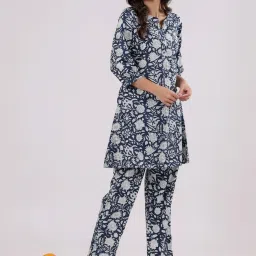 SAY Blue Printed Pyjamas Set image 4