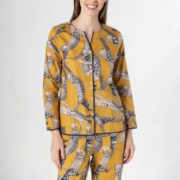 SAY Yellow Printed Pyjamas Set image 4