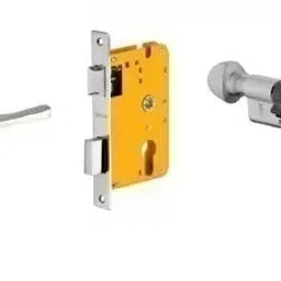 Dorset 60 mm Lever Handle Lock Set With Coin and Knob Cylinder Silver Chrome HL DV-picture-17