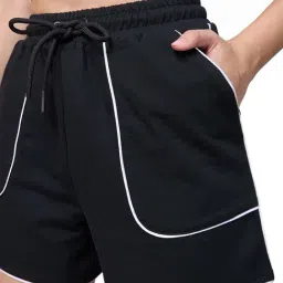 Bewakoof Black Solid Shorts image 4