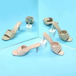The White Pole Women's Beige Casual Stilettos-image-17
