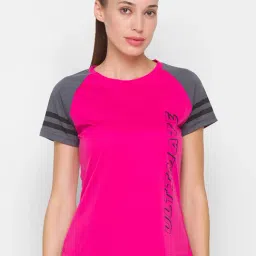 Globus Dark Pink Round Neck Polyester T-Shirt-image-29