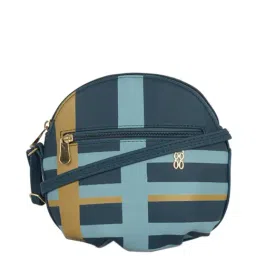 Baggit Blue Solid Medium Sling Handbag-image-10