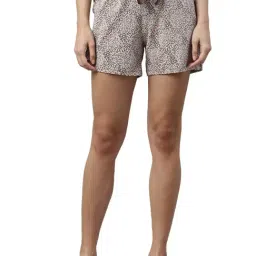 Enamor Brown Printed Shorts-image-17