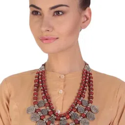 Imli Street Red & Silver Necklace-picture-46