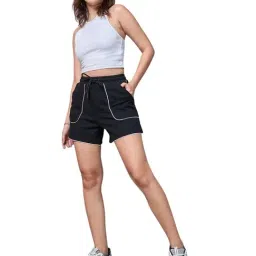 Bewakoof Black Solid Shorts image 5