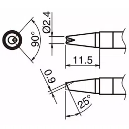 Hakko Soldering Tip Replacement T39 Series V-Groove Type, T39-BCR24 image 3
