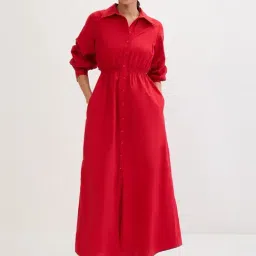 FEMMELLA Red Regular Fit Solid Dress-picture-26
