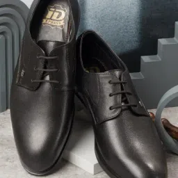 ID Men Black Derby Shoes-image-5