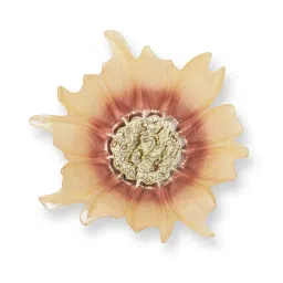 Pure Home and Living Gold & Light Pink Glass Papatya Flower Serving Bowl (Medium) image 4