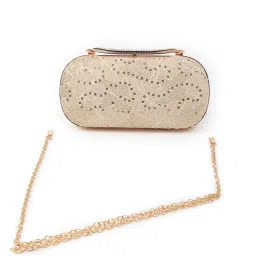 Odette Gold Embellished Clutch image 4