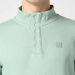 Peter England Green Regular Fit Sweatshirt image 4