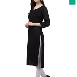 Coft Selection Of 2 Round Neck A-Line Thread Work Crepe Kurta-picture-19