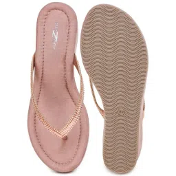 Shezone Women's Peach Thong Wedges image 4