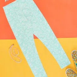 Pantaloons Junior White Printed Cotton Regular Fit Leggings-picture-36