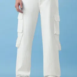 The Souled Store Baggy Fit Denim Pearl White Men Jeans-image-50