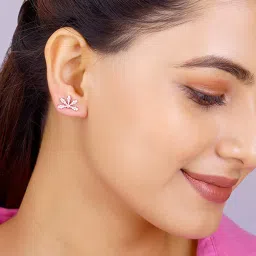 GIVA 925 Silver Bhumi Rose Gold Melodic Musli Convertible Earrings for Women & Girls image 4