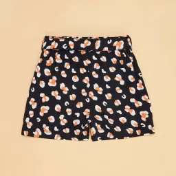 YU by Pantaloons Kids Black & White Printed Shorts image 4