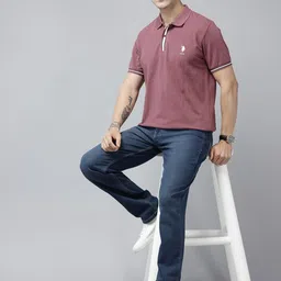 U.S. Polo Assn. Slim Fit Polo Collar Pure Cotton T-shirt image 3